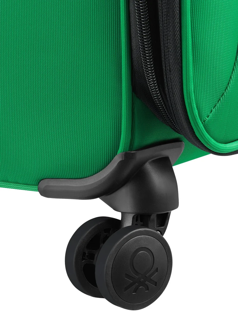 United Colors Of Benetton  Color Block 81 Cm 4-Double Wheeled Softside Expandable Check-In Luggage Trolley Case - Green  | Best Price UAE